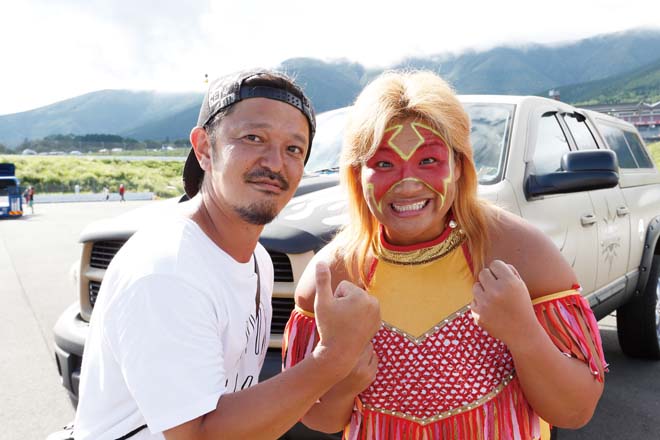 女子プロレス　参加者　取材撮影