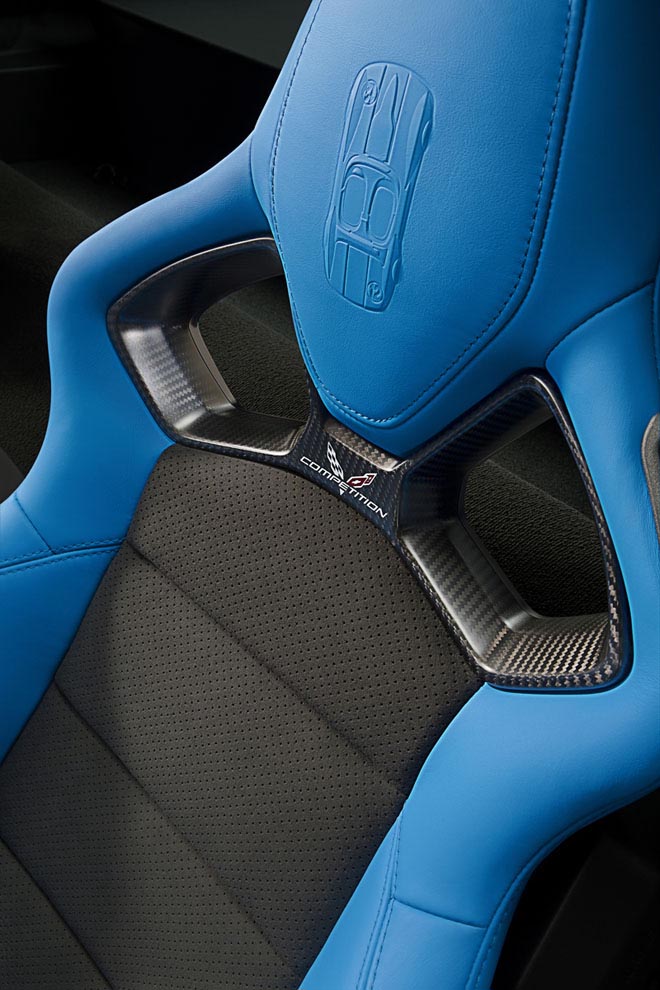 The new 2017 Chevrolet Corvette Grand Sport combines a lightweight architecture, a track-honed aerodynamics package, Michelin tires and a naturally aspirated engine to deliver exceptional performance. Inside, the Grand Sport Collector Edition features a unique Tension Blue full leather and suede-wrapped interior, a three-dimensional representation of an original Grand Sport race car is embossed in the headrests and that shape is also used on an instrument panel plaque that carries a unique build sequence number.
