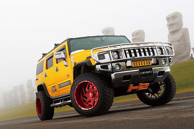 ハマーh2 往年の定番カスタムメニューに最新アイテムでアップデート ハマーh2 往年の定番カスタムメニューに最新アイテムでアップデート