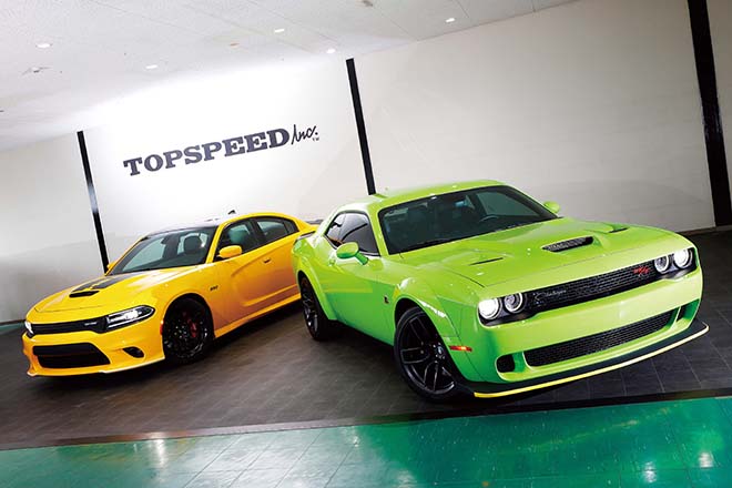 2019 DODGE CHALLENGER R/T SCATPACK WIDEBODY［SUBLIME］、2018 DODGE CHARGER DAYTONA392［YELLOWJACKET］